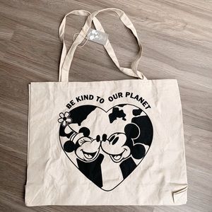 ⭐️ Mickey & Minnie Jumbo Canvas Bag Eco Friendly NWT
